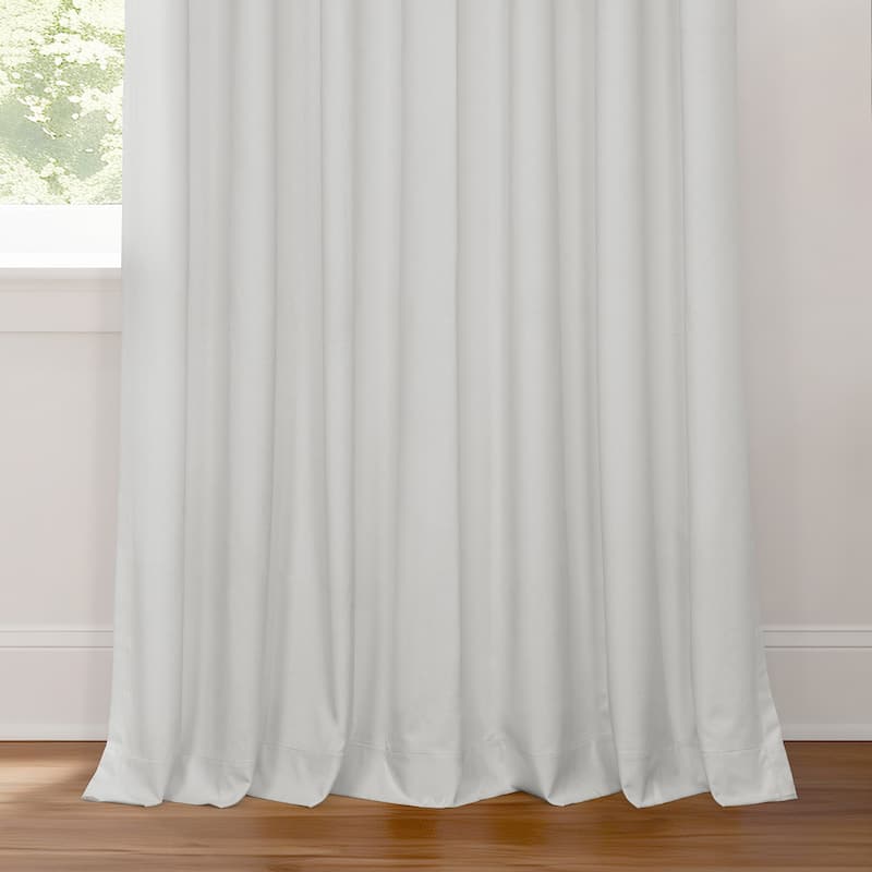 Exclusive Fabrics Extra Wide Performance Linen Blackout Curtains (1 Panel) Thermal Insulated Window Curtains