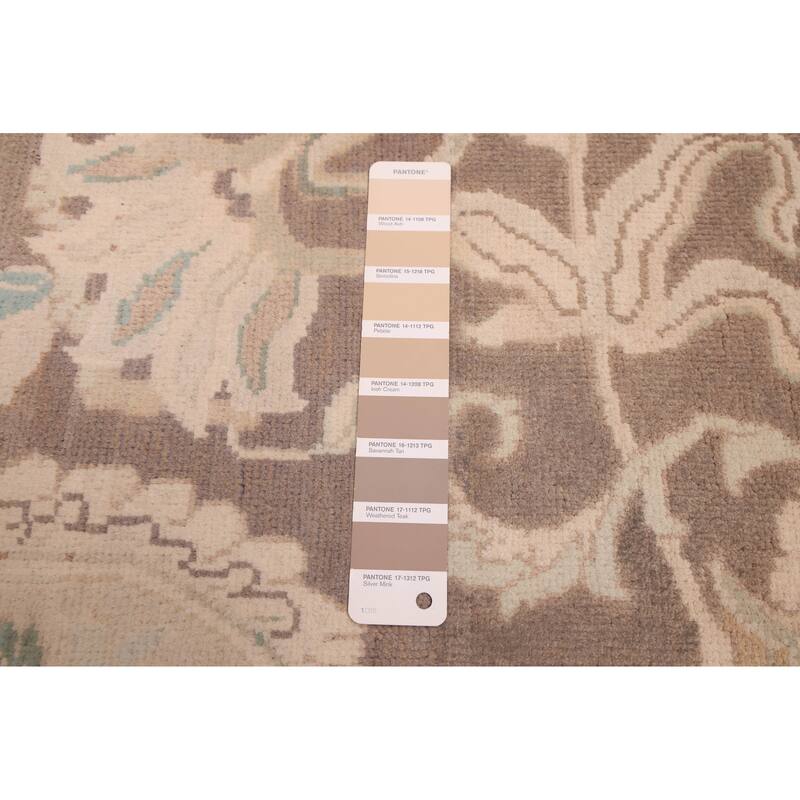 ECARPETGALLERY Hand-knotted Peshawar Oushak Brown Wool Rug - 8'11 x 12'6