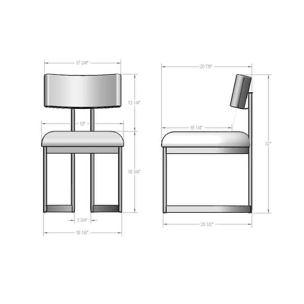 Amisco Lucio Upholstered Dining Chair with Metal Legs