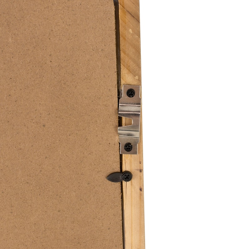 Farmhouse Style Wooden Rectangular Wall Mirror - 35.5"