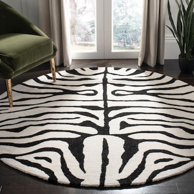 SAFAVIEH Handmade Soho Melie Zebra Pattern New Zealand Wool Area Rug