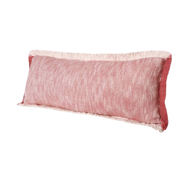 Sevita Two-Tone Cotton Fringe Throw Pillow