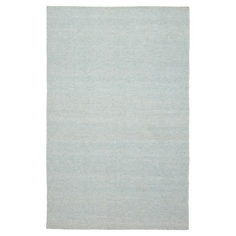 ECARPETGALLERY Flat-Weave Ankara FW Light Baby Blue Wool Kilim - 5'1 x 8'2 - Light Baby Blue - 5'1 x 8'2