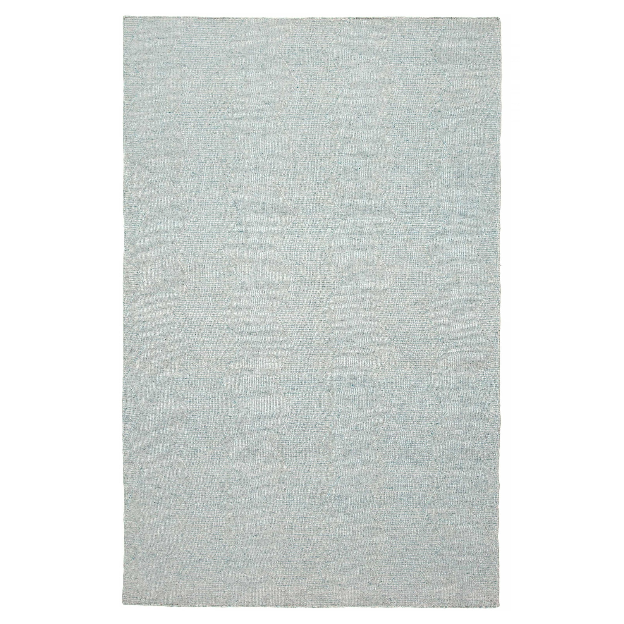 ECARPETGALLERY Flat-Weave Ankara FW Light Baby Blue Wool Kilim - 5'1 x 8'2
