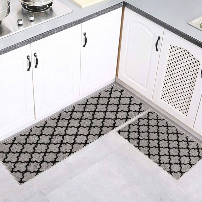 Wool Effect Arabesque Kitchen Mat