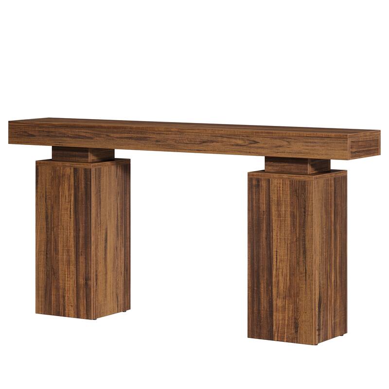 Wooden Console Table, Long Sofa & Entryway Table, Foyer Stand Entry Station for Hallway Living Room Entrance