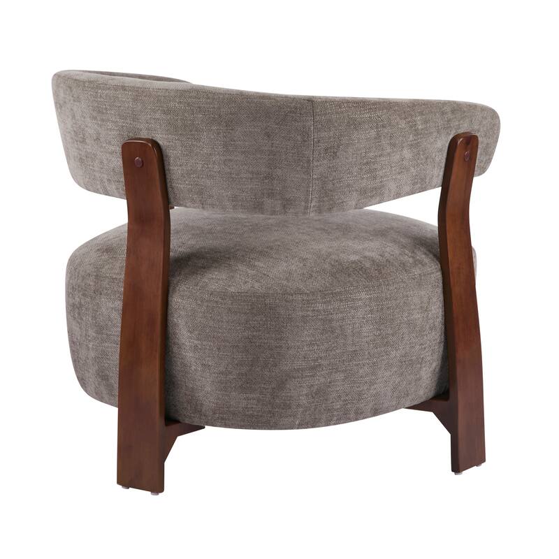 Christopher Knight Home - Accent Arm Chair Modern Upholstered Chair with Bent Wood Legs