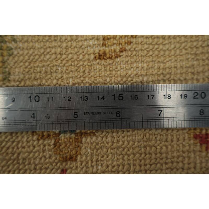 Hand Knotted Oriental 100% Wool Carpet Traditional All-Over Oranges & Rust Peshawar Area Rug - 9' 7'' X 7' 7''