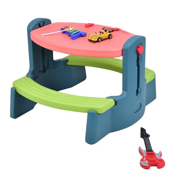 Shop Costway Plastic Children Kids Drawing Table Chair Set Height Adjustable Colorful Play As Pic On Sale Overstock 18299259,Easy Drawing For Nursery Class Kids
