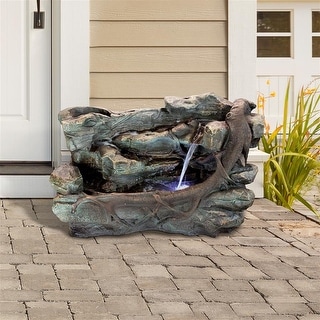 Design Toscano Staggered Rock Canyon Cascading Garden Fountain