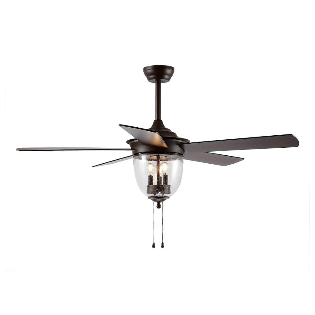 SAFAVIEH Lighting Hetty 52-inch Led Ceiling Light Fan - 52" W x 52" L x 25.375"-30.375" H