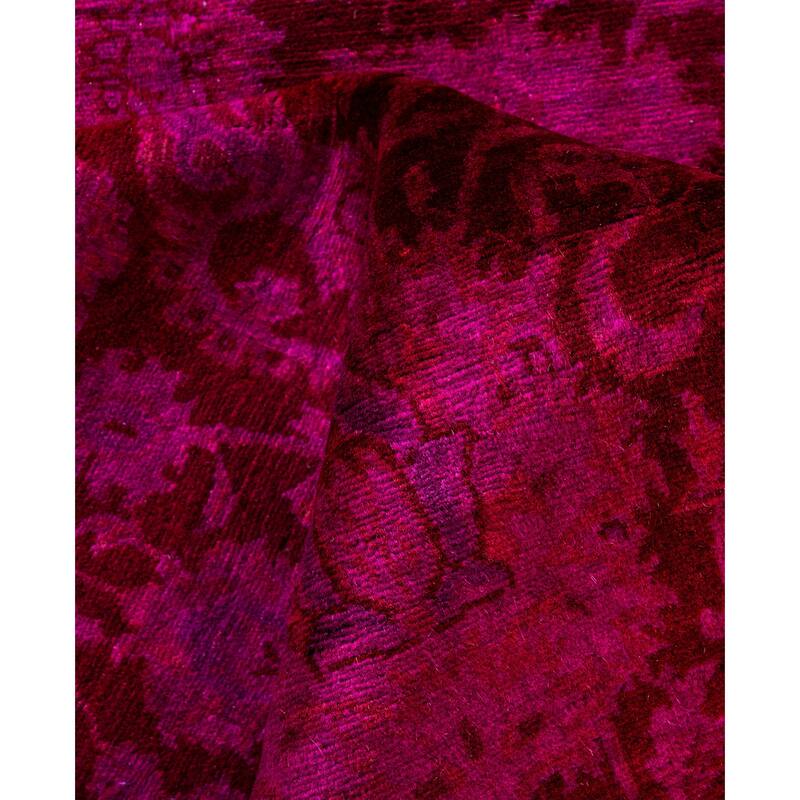 Overdyed One-of-a-Kind Hand-Knotted Area Rug - Purple - 6' 1" x 14' 1"