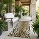 preview thumbnail 17 of 18, Dream Decor Rugs Gelato Jungle Leopard Black Beige Outdoor Area Rug 2'3" x 7'10" Runner
