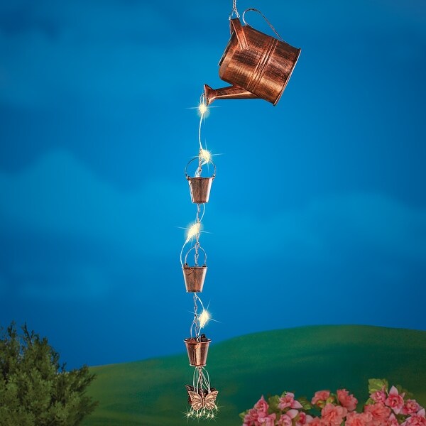 Solar powered watering can lights on sale