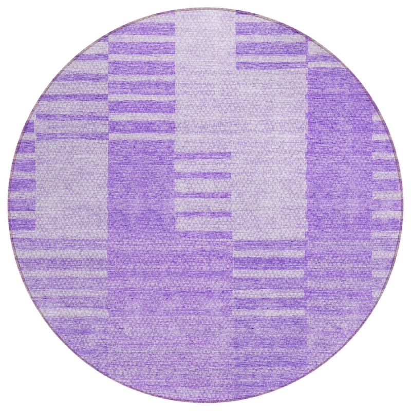 Machine Washable Indoor/ Outdoor Chantille Geometric Contemporary Rug