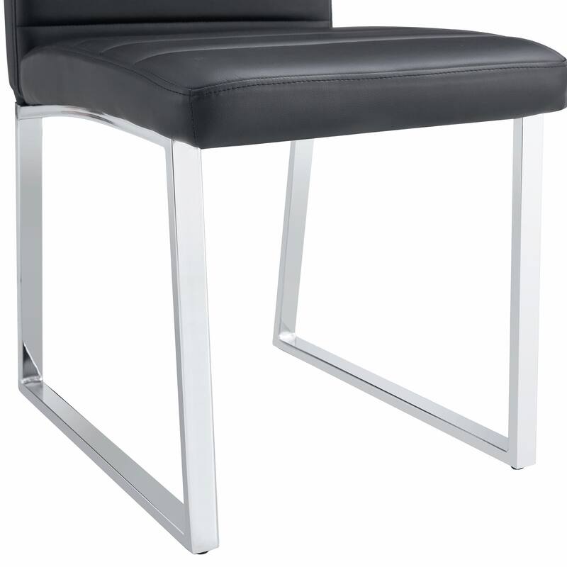 Premium PU Office Dining Chairs with High-Density Foam & Sturdy Iron Legs, Set of 2