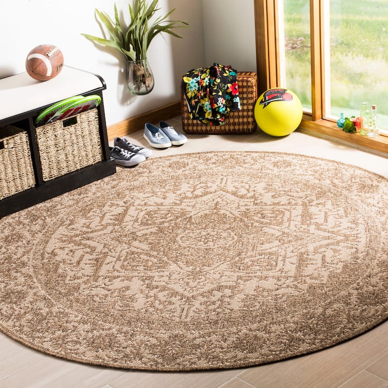 SAFAVIEH Linden Rick Indoor/ Outdoor Patio Backyard Rug