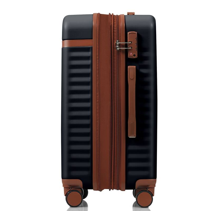 Luggage Set of 3, 20inch with USB Port, front opening design Airline Certified Carry on Luggage, ABS Hard Shell Luggage