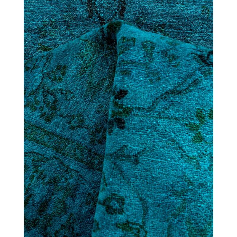 Contemporary Overdyed Wool Hand Knotted Runner - 2' 8" x 10' 4"