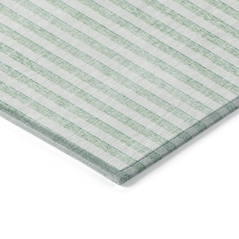 Machine Washable Indoor/Outdoor Contemporary Mod Chantille Rug