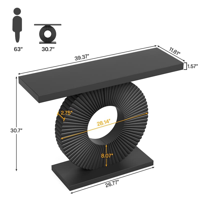 40 inches Modern Console Table Entryway Sofa Accent Table for Living Room