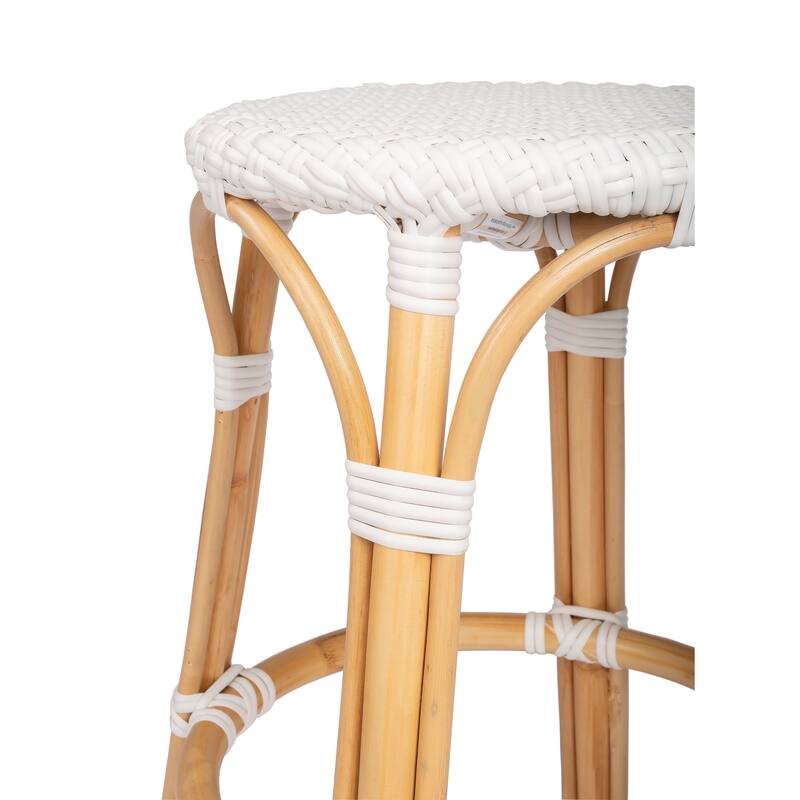 Tobias 24" Rattan Round Counter Stool