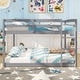 preview thumbnail 6 of 18, Costway Full Over Full Bunk Bed with Full-length Guardrails &