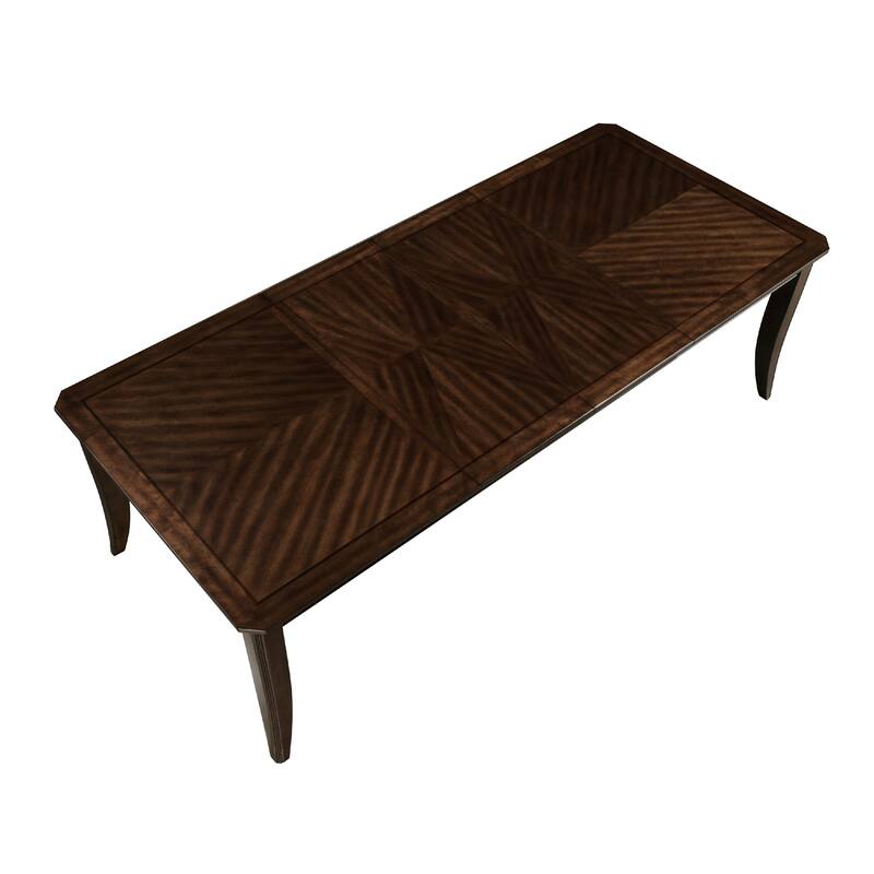 Bobby Dining Table with Extension Leaf, Cherry Birch Wood 78-96 Inch