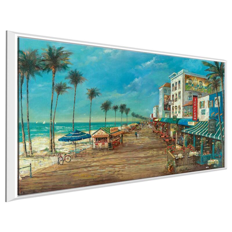 "A Day On The Boardwalk" by Ruane Manning Print on Floating Canvas