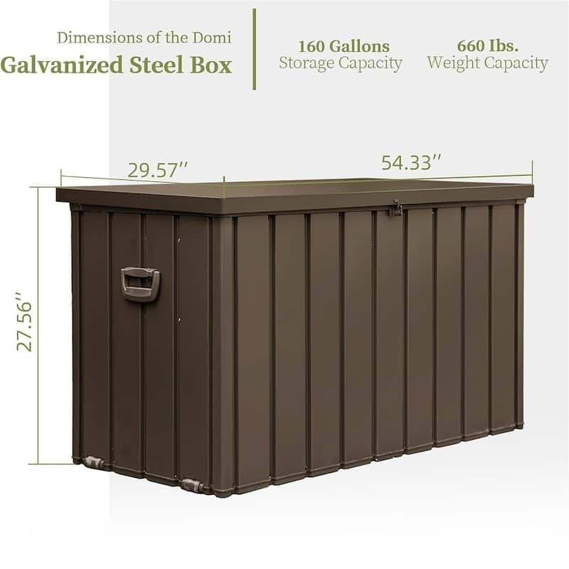 100-200 Gallon Outdoor Storage Deck Box Waterproof, Lockable