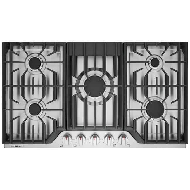 Frigidaire FCCG3627A 36" Wide 5 Burner Gas Cooktop with Quick Boil