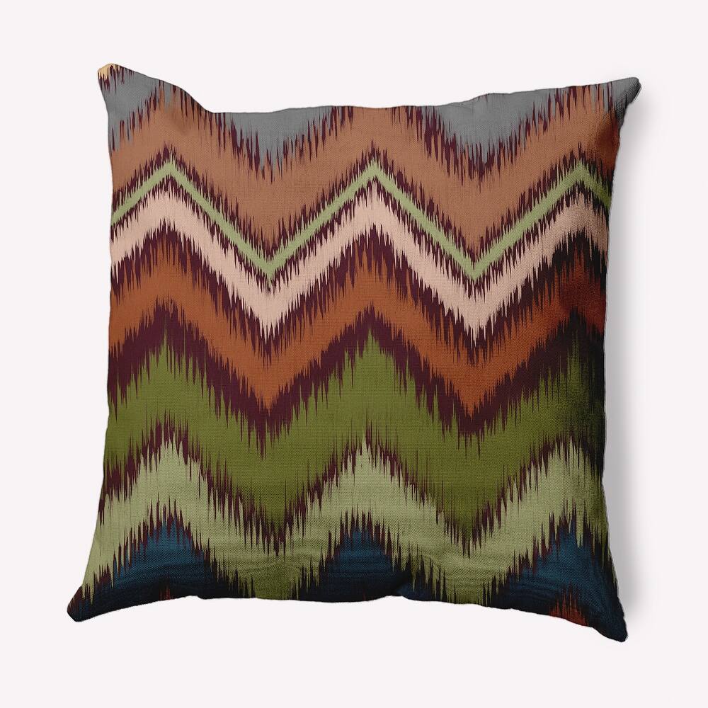 Ikat Chevron Indoor/Outdoor Throw Pillow