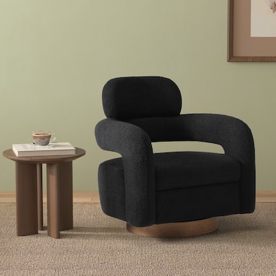 Bayville 29" Wide Sherpa Swivel Chair