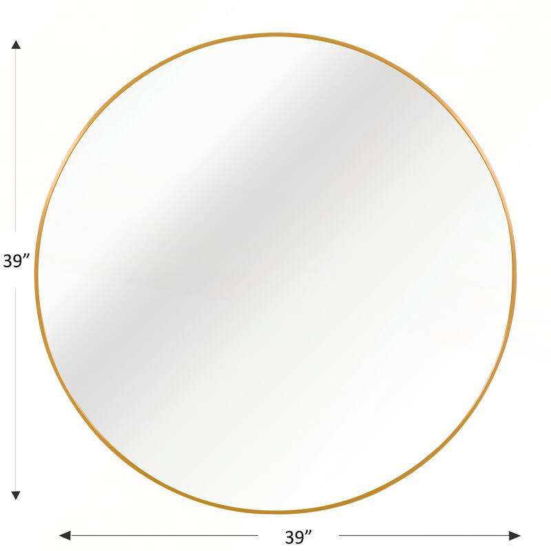 39 Inch Metal Framed Round Bathrrom Mirror