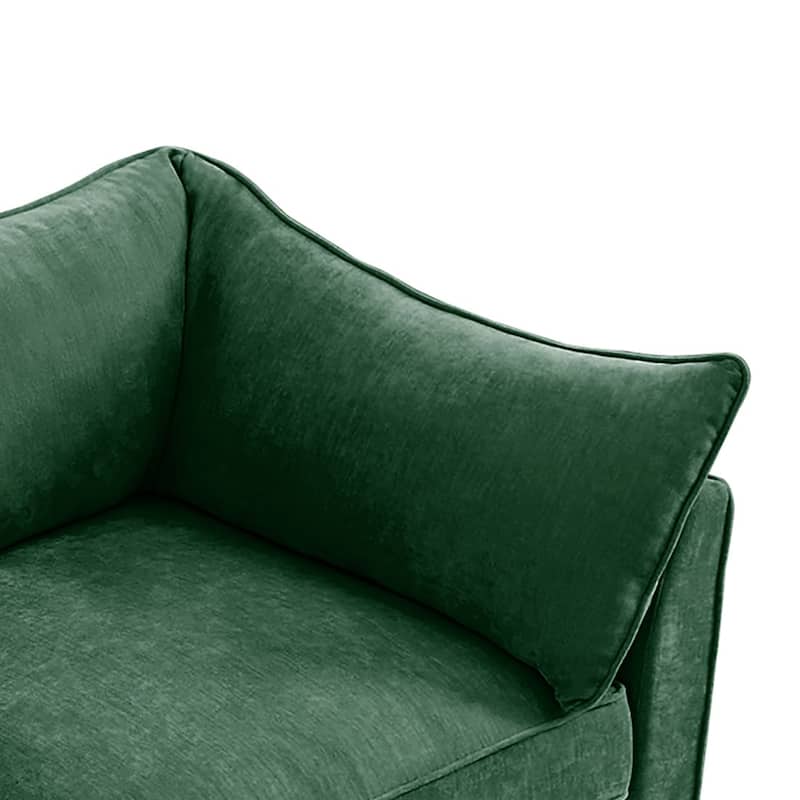 Chenille Fabric Upholstered Sofa with Under-Seat Drawers