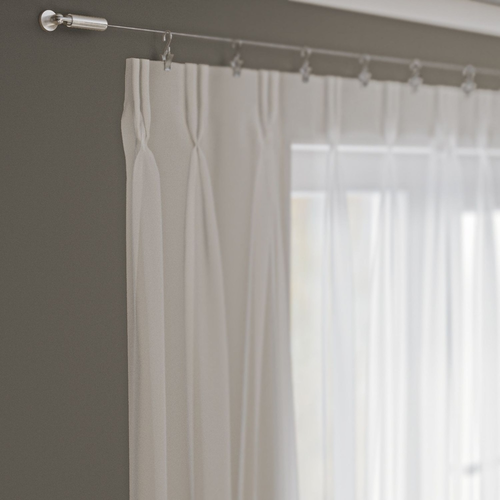 Buy Tension Curtain Rod, Silver Finish Curtain Rods ...