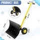 preview thumbnail 7 of 13, Snow Shovel with Wheels,29.1" W x 19.3" H Heavy Duty Snow Pusher for Driveway