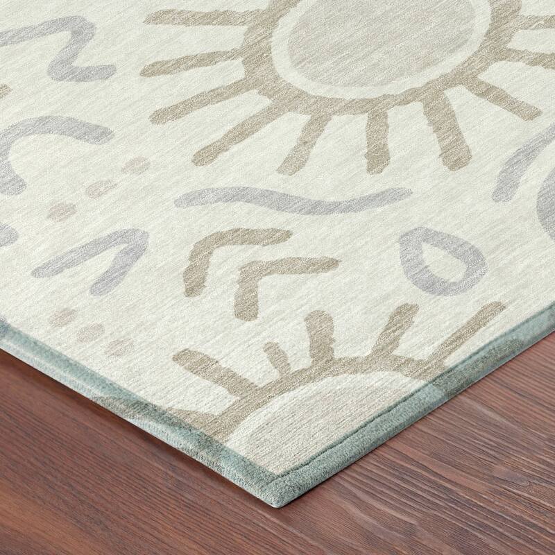 Machine Washable Indoor/ Outdoor Modern Sol Chantille Rug