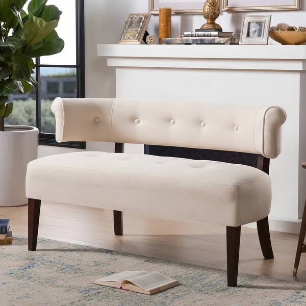 Shop Jennifer Taylor Venus Curved Back Tufted Bench Settee On Sale Overstock 10813224
