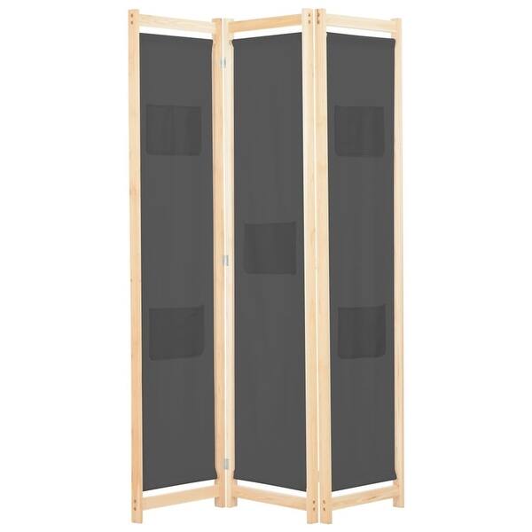 3Panel Room Divider Fabric Screen Gray Bed Bath & Beyond 36369032