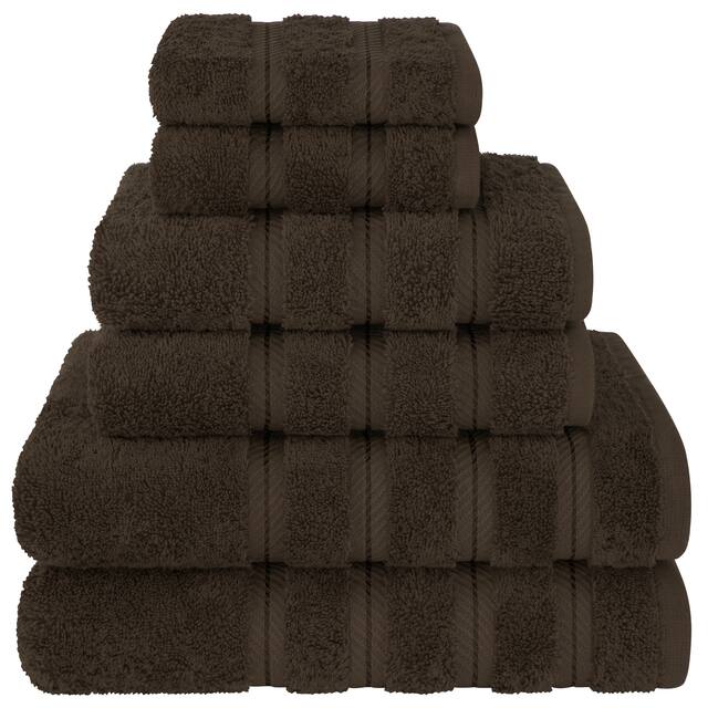 American Soft Linen 6-pc. Turkish Cotton Towel Set - Chocolate Brown