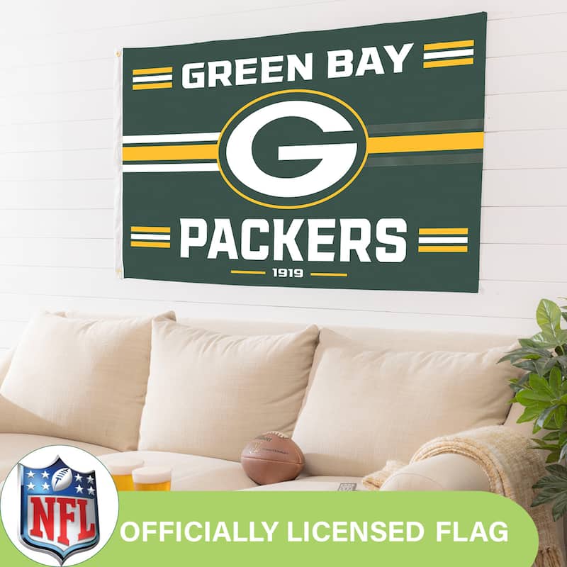 Green Bay Packers Single Sided Flag w/ 2 Grommets, 3'x5'
