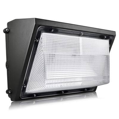 Luxrite 80W Dusk to Dawn LED Wall Pack, 9450 Lumens, 5000K Bright White, IP65 Waterproof, 120-277V, Dimmable, ETL Listed