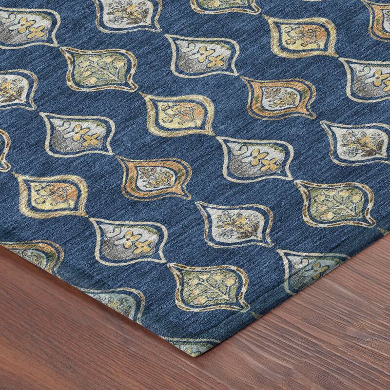 Machine Washable Indoor/ Outdoor Casual Greenwood Chantille Rug