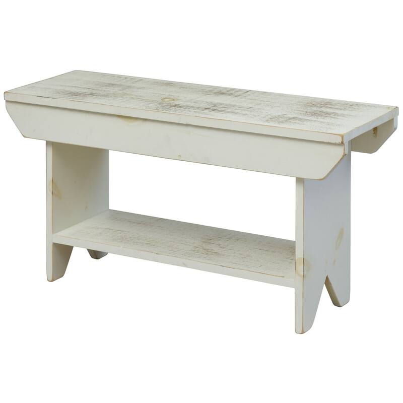 Country-Style Cobbler Bench - Antique White