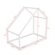preview thumbnail 3 of 7, Wooden Twin Bed Frames w/Roof, Montessori House Shaped Floor Bed for Kids Girls Boys, Sturdy Framework, Easy Assembly, No Noise