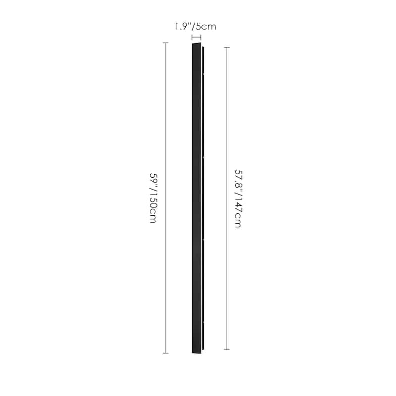 Modern Linear Strip Acrylic Integrated LED 3000K Warm Light IP65 Waterproof Outdoor Wall Lights