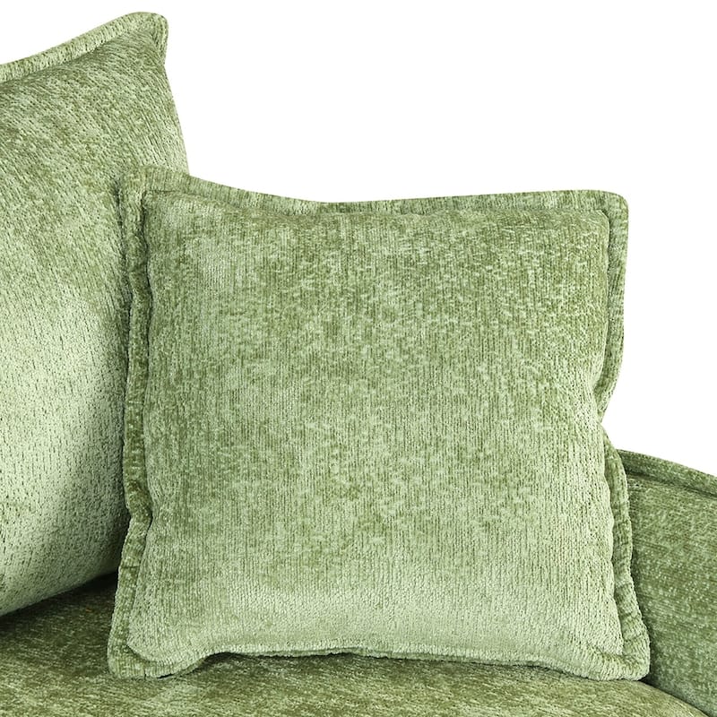 82.67" L-Shape Sleeper Sectional Sofa with Storage Ottoman,Pillows,USB