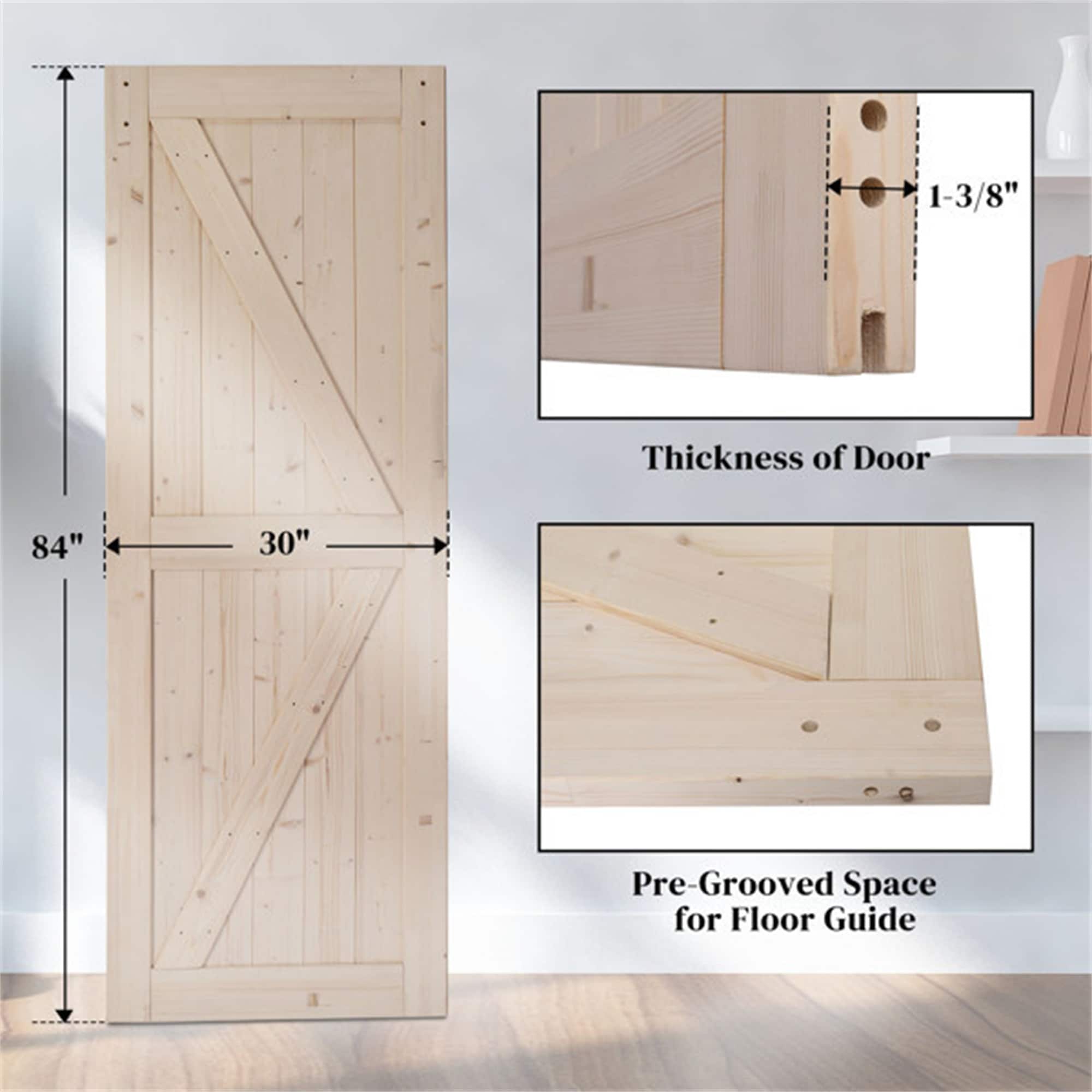 Buy 9FT Odern Sliding Barn Door Hardware Closet Kit Basic Sliding - View #4