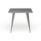 preview thumbnail 6 of 15, Carbon Loft Swan Industrial Square Metal Dining Table